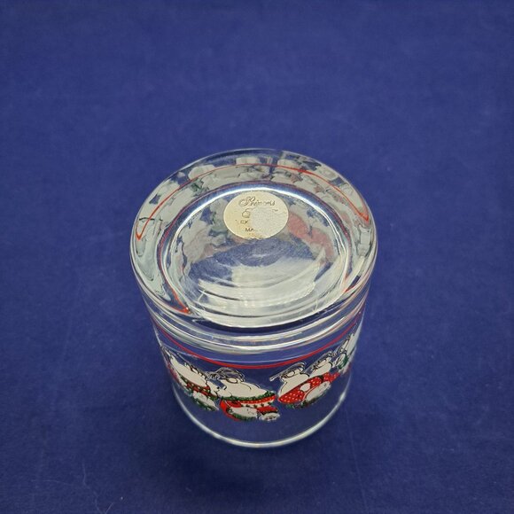 Princess House Christmas Bears Old Fashioned Rocks Tumbler Glass Holiday Decor - Picture 7 of 8